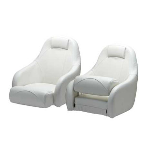 Weißer Sitz aus Polyethylen "Modell Bi Level" 550 x 600 x H600 mm